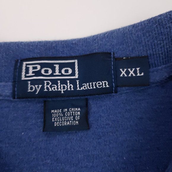 2XL Polo Ralph Lauren Long Sleeve Polo Blue XXL In - Picture 5 of 12
